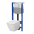 Cersanit set C16 podomietkový mechanický modul a WC závesn Caspia Square CleanOn so sed SC