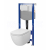 Cersanit set C24 podomietkový mechanický modul a WC závesné Caspia CleanOn so sedátkom SC