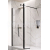 HOPA LAGOS BLACK NEW 200 Walk-in sprchový kút s otočným panelom 150 cm sklo Číre a vzpera