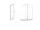 BESCO AVEO DUE Walk-In sprch kút 90x195 cm Číre/Chróm a bočná pev stena 30 cm a 2x vzpera