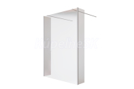 BESCO AVEO DUE Walk-In sprch kút 110x195 cm Číre/Chróm a 2x pevná stena 30 cm + 2x vzpera