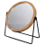 Ridder KARA kozmetické zrkadlo na postavenie, priemer 145mm, obojstranné, čierna/bambus