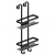 METAFORM MYLINE závesná sprchová polička 288x605x168mm, čierna mat