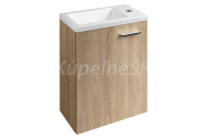 Aqualine ZOJA umývadlová skrinka 37x50x18cm, dub platin