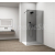 Polysan ESCA GUN METAL jednodielna sprch zástena na inštaláciu k stene,dymové sklo 1200 mm