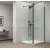 Polysan ESCA BLACK MATT sprchová zástena, fixné sklo 800 mm, číre sklo, otoč. panel 500 mm