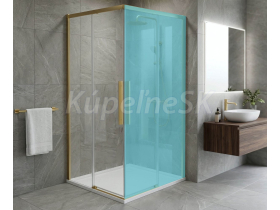 Gelco LUXOR GOLD MATT sprchové posuvné dvere pre rohový vstup 100x200 cm sklo Číre
