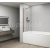 Polysan FISA vaňová zástena 700x1500 mm Číre sklo profil Meď matná