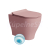 GSI TONO WC misa stojaca, Geniusflush, 36x53cm, spodný/zadný odpad, blush dual-mat
