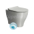 GSI TONO WC misa stojaca, Geniusflush, 36x53cm, spodný/zadný odpad, cenere dual-mat