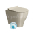 GSI TONO WC misa stojaca, Geniusflush, 36x53cm, spodný/zadný odpad, creta dual-mat