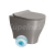 GSI TONO WC misa stojaca, Geniusflush, 36x53cm, spodný/zadný odpad,tortora dual-mat