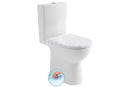 Aqualine TALAMO WC kombi WC, Rimless, spodný/zadný odpad, biela