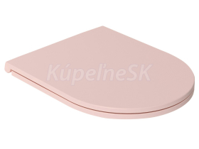 Isvea INFINITY WC sedátko SLIM, Soft Close, Easy Take, ružová Salmon