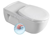 CERASTYLE HANDICAP závesná WC misa predĺžená, Rimless, 37x70 cm, biela