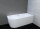 HOPA LUXURY voľne stojaca akrylátová vaňa 170x80 cm Biela so štrbin. prepadom Chróm Pravá