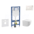 Geberit Set Duofix a závesné WC Gaia Compact so sedátkom SC,tlačítko Sigma 01 Alpská Biela