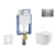 Geberit SET Kombifix a závesné WC Compact Oudee so sed. SC Biele,tlačítko Sigma 20 Nerez