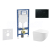 Geberit Set Duofix a závesné WC Gaia Compact so sedátkom SC,tlačítko Sigma 01 Čierna