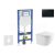 Geberit Set Duofix a závesné WC Oudee Compact so sedátkom SC,tlačítko Sigma 01 Čierna