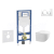 Geberit Set Duofix a závesné WC Gaia Compact so sedátkom SC,tlačítko Sigma 20 Biela/Chróm