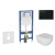 Geberit Set Duofix a závesné WC Oudee Compact so sedátkom SC,tlačítko Sigma 01 Čierna