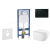 Geberit Set Duofix a závesné WC Gaia so sedátkom Soft Close,tlačítko Sigma 01 Čierna