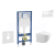 Geberit Set Duofix a závesné WC Gaia Compact so sedátkom SC,tlačítko Sigma 20 Biela/Chróm