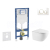 Geberit Set Duofix a závesné WC Oudee so sedátkom Soft Close,tlačítko Sigma 20 Biela/Zlatá