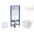 Geberit Set Duofix a závesné WC Nefia so sedátkom Soft Close,tlačítko Sigma 20 Biela/Zlatá