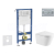 Geberit Set Duofix Basic Delta a WC závesné Nefia a sed SC a tlačítko Delta 01 Chróm mat