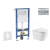 Geberit Set Duofix Basic Delta a WC závesné Nefia a sed SC a tlačítko Delta 01 Chróm lesk