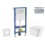 Geberit Set Duofix Basic Delta a WC závesné Arkas I so sed SC a tlač Delta 01 Chróm lesk