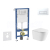 Geberit Set Duofix Basic Delta a WC závesné Nefia so sed SC a tlačítko Delta 50 Alp Biela