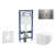 Geberit Set Duofix a závesné WC Gaia Compact a sedátko SoftClose a tlačítko Sigma 20 Nerez