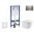 Geberit Set Duofix a závesné WC Oudee Compact a sedátko SoftClose a tlačítk Sigma 20 Nerez