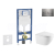 Geberit Set Duofix a závesné WC Oudee a sedátko Slim SoftClose a tlačítko Sigma 20 Nerez