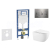 Geberit Set Duofix a závesné WC Gaia a sedátko SoftClose a tlačítko Sigma 20 Nerez