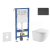 Geberit Set Duofix Basic Delta a WC záves Oudee Compact so sed SC, tlač Delta50 Čierna mat