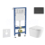 Geberit Set Duofix Basic Delta a WC závesné Nefia so sed SC a tlačítko Delta 50 Čierna mat