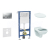 Geberit Set Duofix Basic Delta a WC závesné Alpha so sedátkom a tlač. Delta35 Chróm mat