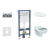 Geberit Set Duofix Basic Delta a WC závesné Alpha so sedátkom a tlač Delta21 Chróm lesk