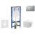 Geberit Set Duofix a závesné WC Gaia Compact so sedátkom SC a tlač. Sigma01 lak. Chróm mat