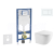 Geberit Set Duofix a závesné WC Oudee Compact sedátko SC a tlač Sigma20 Biela/Biela mat