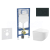 Geberit Set Duofix a závesné WC Gaia Compact so sedát SC a tlač Sigma20 Čierna mat/Čierna