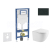 Geberit Set Duofix a závesné WC Oudee Compact so sedát SC a tlač Sigma20 Čierna mat/Čierna