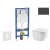 Geberit Set Duofix a závesné WC Oudee Compact,sedátko SC a tlač Sigma30 Čierna mat/Čierna