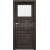 PORTA Doors SET Rámové dvere Porta Balance D.1 so sklom fólia Dub Tmavý a zárubeň