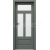 PORTA Doors SET Rámové dvere Porta Harmony B.2 so sklom fólia Olivová a zárubeň