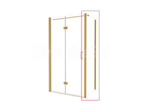 BESCO EXO-CH GOLD bočná pevná stena 100x190 cm sklo Číre